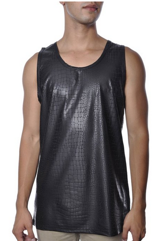 Switch Alligator Wild Animal Faux Leather Apparel Tank Top